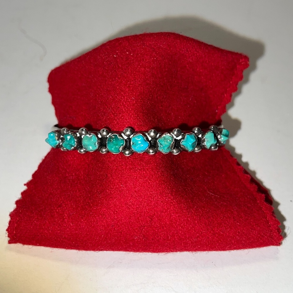 Vintage Zuni Sterling Silver Cuff Bracelet